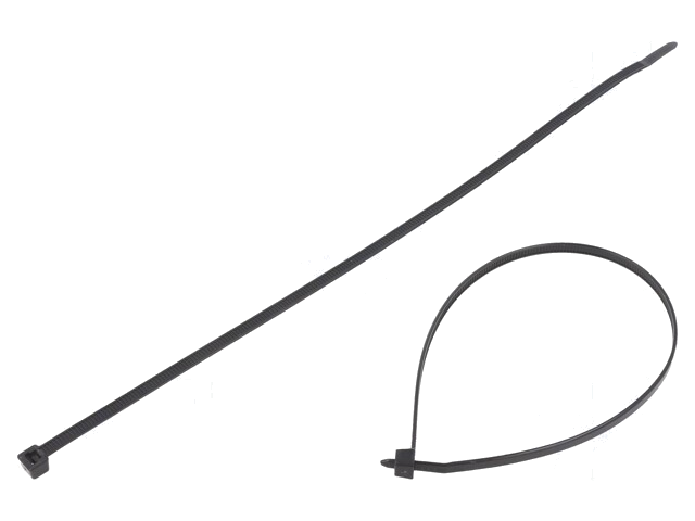 Kabelbinder; L: 300mm; W: 4,6mm; polyamide; 225N; zwart; Ømax: 80mm Kabelbinder; L: 300mm; W: 4,6mm; polyamide; 225N; zwart; Ømax: 80mm
